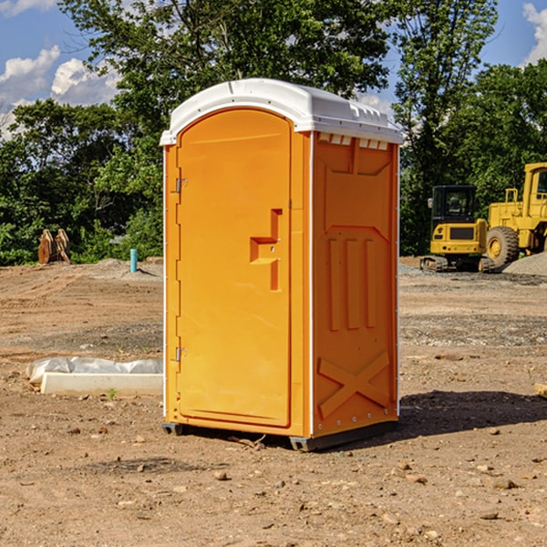 how often are the porta potties cleaned and serviced during a rental period in Caputa SD